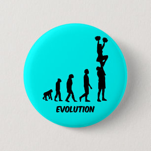 Funny cheerleading 6 cm round badge