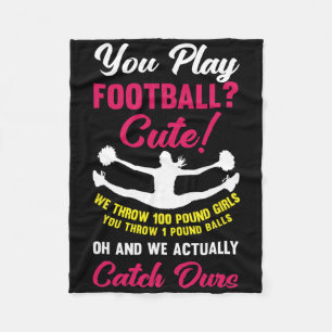 Funny Cheerleading Cheerleader _1 Fleece Blanket