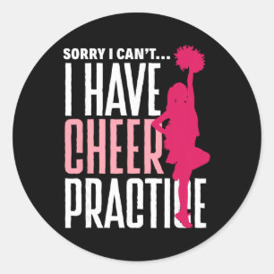Funny Cheerleading Cheerleader  Classic Round Sticker
