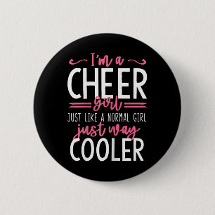 Funny Cheerleading Girls Cheer Girl  6 Cm Round Badge