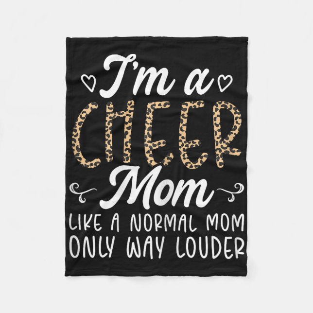 Funny Cheerleading Lover Leopard Pattern Women Che Fleece Blanket (Front)