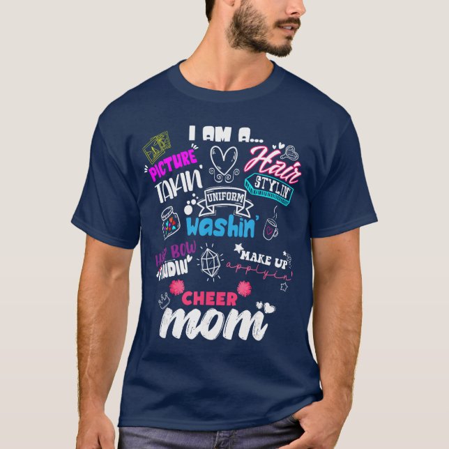 Funny Cheerleading Mom for Cheer Moms Cheer Squad  T-Shirt (Front)