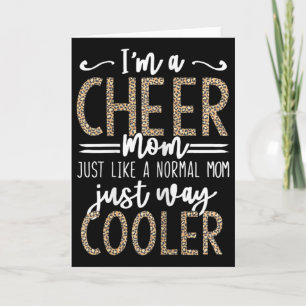 Funny Cheerleading Mother Leopard Cheetah Print Ch Card