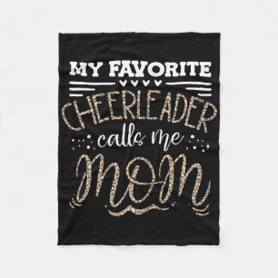 Funny Cheerleading Mother Leopard Cheetah Print Ch Fleece Blanket