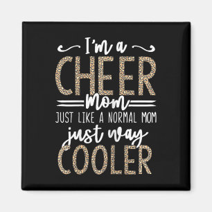 Funny Cheerleading Mother Leopard Cheetah Print Ch Magnet