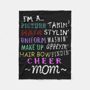 Funny Cheerleading Mum Shirts For Cheer Moms  Fleece Blanket