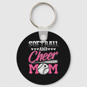 Funny Cheerleading Mum Softll And Cheer Mum Key Ring