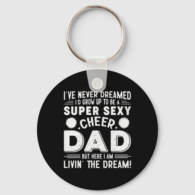 Funny Cheerleading Shirt Cheer Dad Pride Fathers D Key Ring (Front)