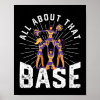 Funny cheerleading women group All About Base
