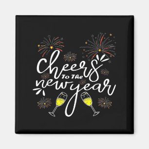 Funny Cheers To The New Year Countdown New Year Magnet