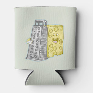 Funny cheese and cheese grater can cooler