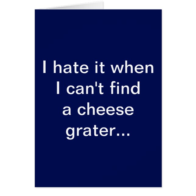 Funny Cheese Grater Abs Card (Front)