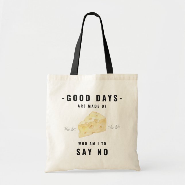 Funny Cheese Lover Tote Bag | Cheese Gift (Front)
