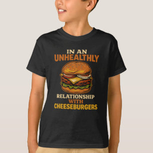Funny Cheeseburger Eater Relationship With Burger T-Shirt