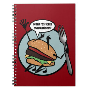 FUNNY CHEESEBURGER SPIRAL NOTEBOOK