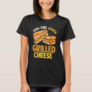 Funny Cheesey Sandwich Women This Girl Loves Grill T-Shirt