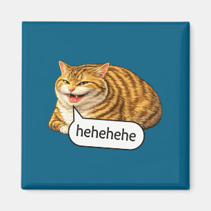 Funny Cheesy Cat Smile Meme Silly Weird Chubby Cat Magnet
