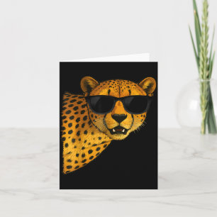 Funny Cheetah Art For Men Women Kids Animal Safari Card