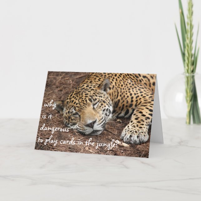 Funny Cheetah card, customise for any occasion Holiday Card (Front)