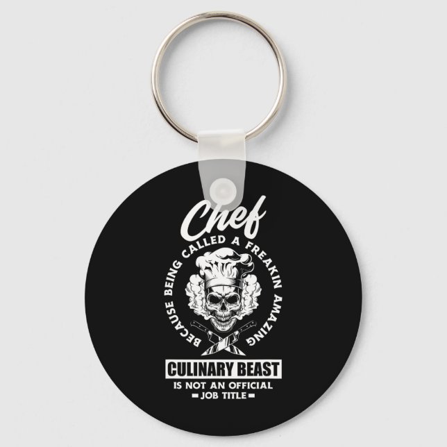 Funny Chef Amazing Culinary Beast Chef Cook Cookin Key Ring (Front)