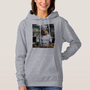 Funny Chef Capybara, Ladies Hoodie