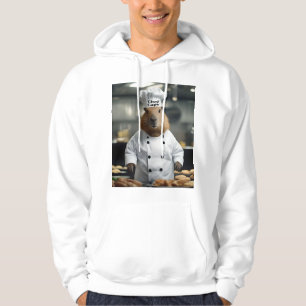 Funny Chef Capybara, Mens Hoodie