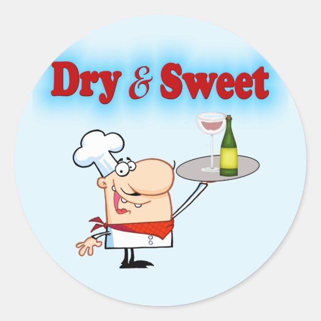 Funny Chef Classic Round Sticker (Front)