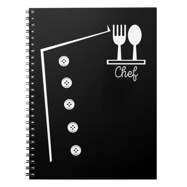 Funny Chef Costume Butcher Cuisine Cooking Notebook (Front)