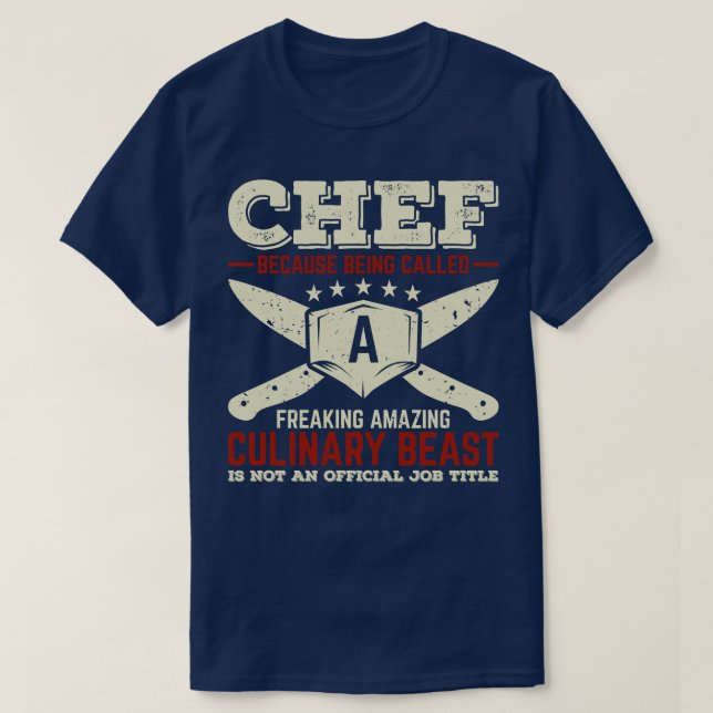 Funny Chef De Cuisine Cook Gift  T-Shirt (Design Front)