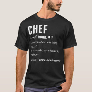 Funny Chef Description Culinary Cooking animal bir T-Shirt