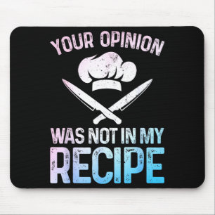 Funny Chef Design For Men Women Cook Cooking Culin Mouse Pad