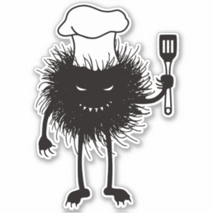 Funny Chef Evil Character Loves To Cook