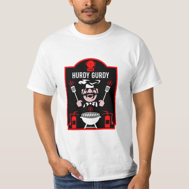 Funny Chef Hurdy Gurdy T-Shirt (Front)