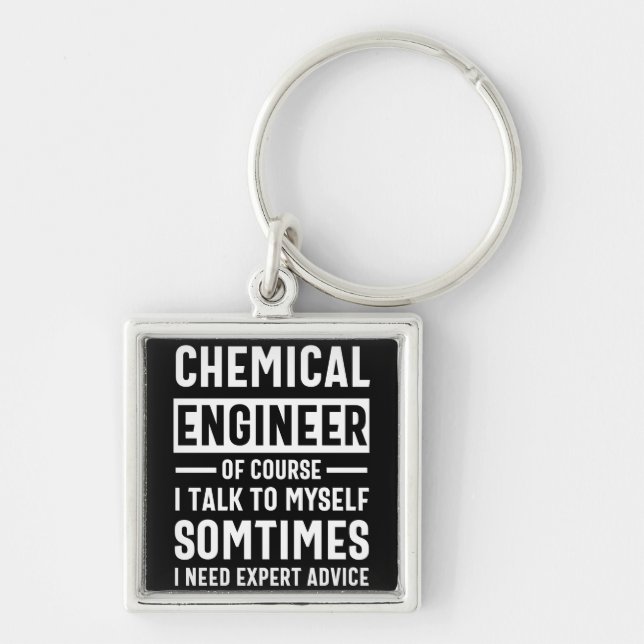 Funny Chemical Engineer Gift Key Ring (Front)