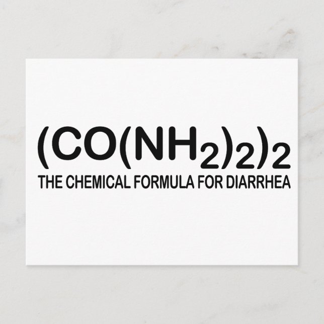 Funny Chemical Formula for Diarrhoea Postcard (Front)