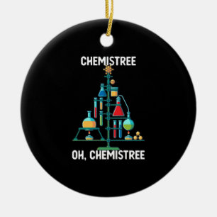 Funny Chemist Chemistry Christmas Tree Ceramic Tree Decoration