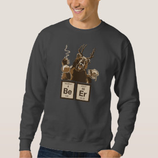 Funny chemistry bear discovered beer sweatshirt