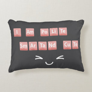 Funny Chemistry Elements Design Smart Cute Polite  Decorative Cushion