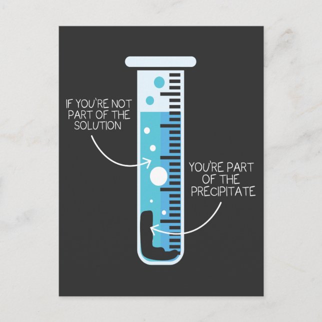 Funny Chemistry Joke Scientist Chemist Test Tube Postcard (Front)