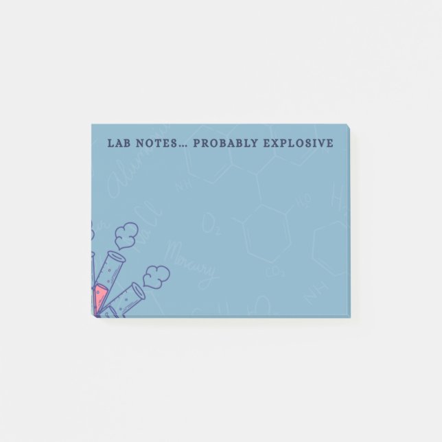 Funny Chemistry Lab Post-It Notes (Front)