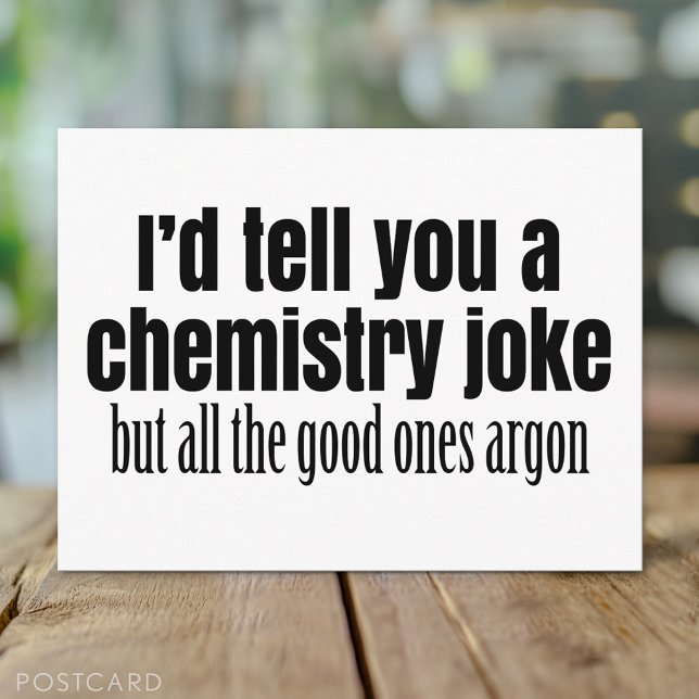 Funny Chemistry Meme for Teachers Students Postcard (Funny Postcard)