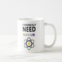 Funny Chemistry Mug – I Periodically Need Caffeine