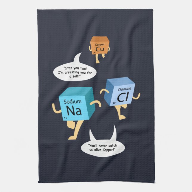 Funny Chemistry Periodic Table Science Tea Towel (Vertical)
