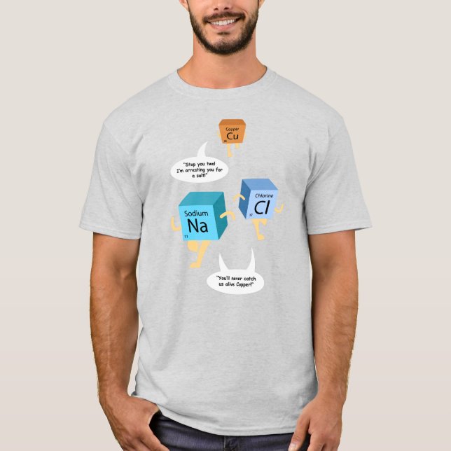 Funny Chemistry Periodic Table Science Teacher T-Shirt (Front)