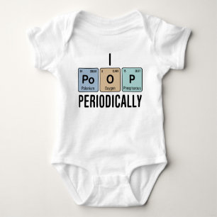 Funny Chemistry Poop Periodically Baby Bodysuit