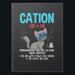 Funny Chemistry Scientist Cation Element Cat Lover Notebook<br><div class="desc">Cute Science Kitty Humor Gift for Chemist. Funny Chemistry Scientist Cation Element Cat Lover.</div>