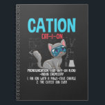 Funny Chemistry Scientist Cation Element Cat Lover Notebook<br><div class="desc">Cute Science Kitty Humor Gift for Chemist. Funny Chemistry Scientist Cation Element Cat Lover.</div>