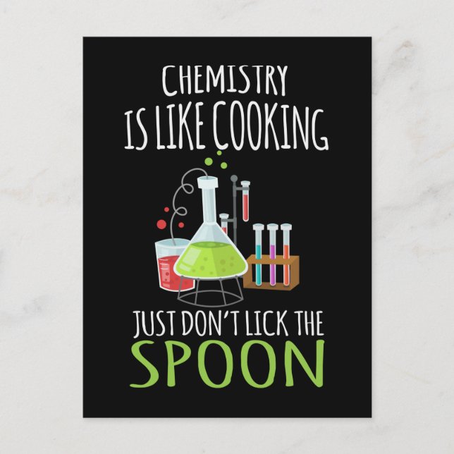 Funny Chemistry Scientist Laboratory Joke Postcard (Front)