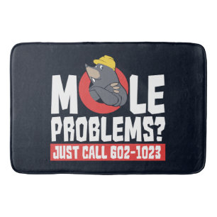 Funny Chemistry Teacher Mole Problem Bath Mat