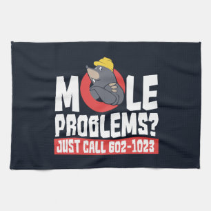 Funny Chemistry Teacher Mole Problem Tea Towel